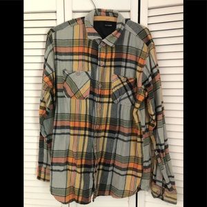 Burnside Orange Yellow Gray Flannel L(M)